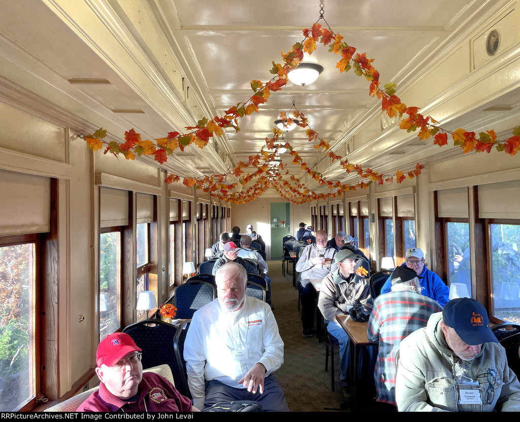 Different interior views of the PRR Mineral Spring Car